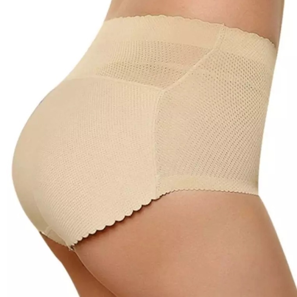 Seamless High-Waist Shaping Briefs - Beige